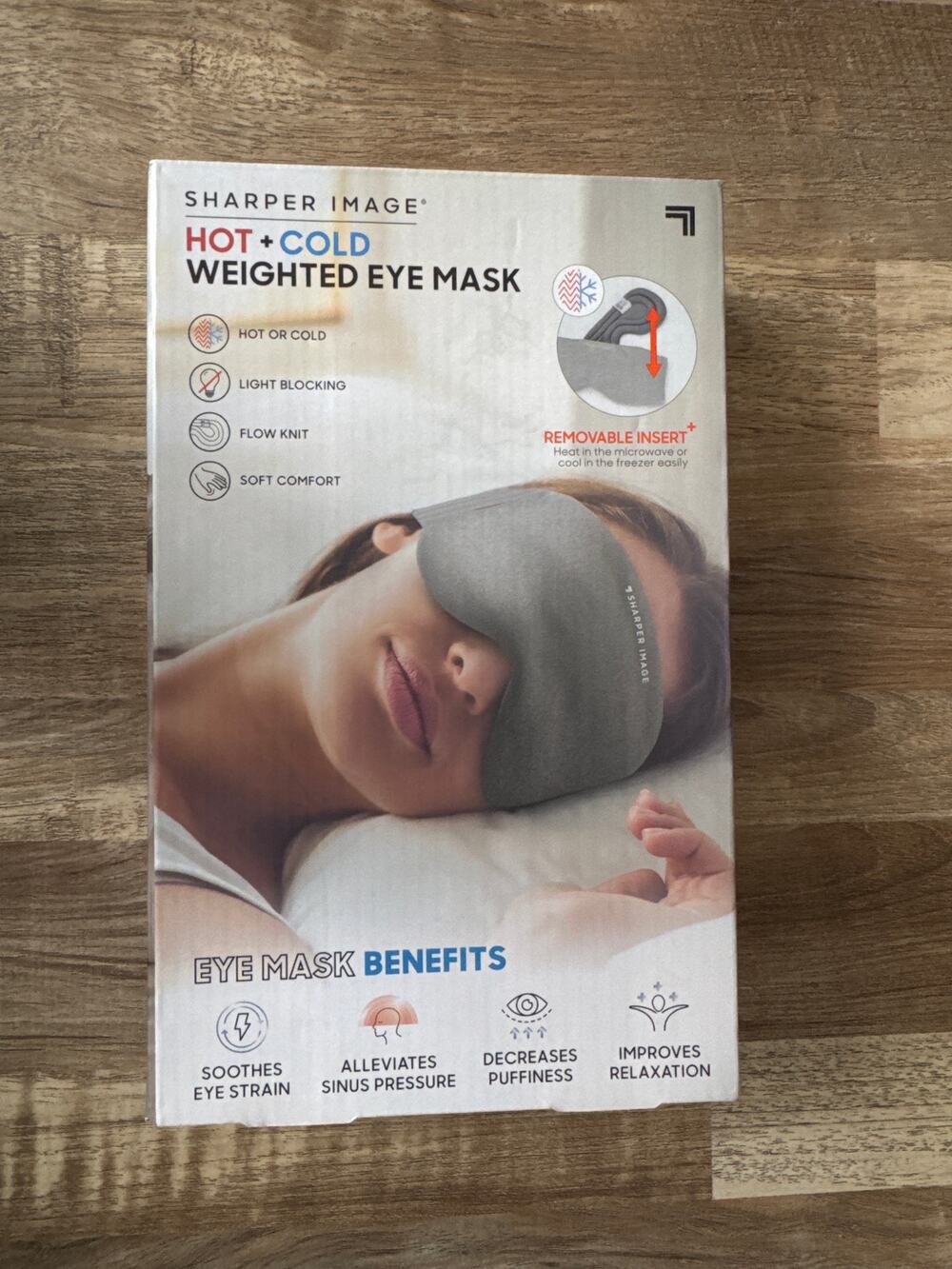 NWT Sharper Image Hot and Cold Hot + Cold Weighted Eye Mask